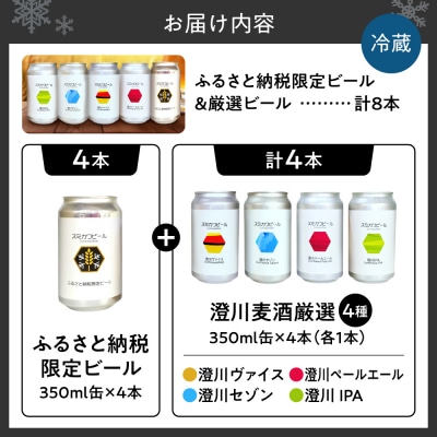 【先行予約】澄川麦酒ふるさと納税限定ビール4本+厳選4本　8本セット_hs466-006