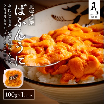 【先行受付】《北海道産》バフンウニ 塩水 100g＜札幌カネシン水産＞_hs017-746