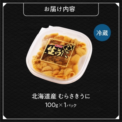 【先行予約】《北海道産》ムラサキウニ 塩水 100g<札幌カネシン水産>_hs017-750