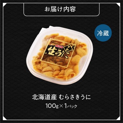 【先行受付】《北海道産》ムラサキウニ 塩水 100g＜札幌カネシン水産＞_hs017-750