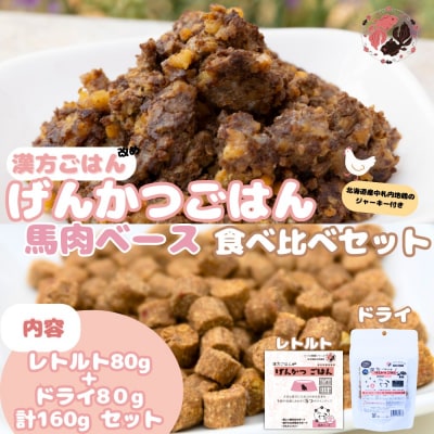 【無添加・国産】げんかつごはん金 馬肉ベースドライ&レトルト食べ比べセット_hs348-022