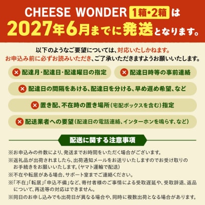 【2027年6月までに発送】CHEESE WONDER 6個入 2箱_hs482-036-free