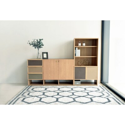 カルペア 70シェルフ ナチュラル【本棚 ブックシェルフ 完成品 家具 収納】(H062289)