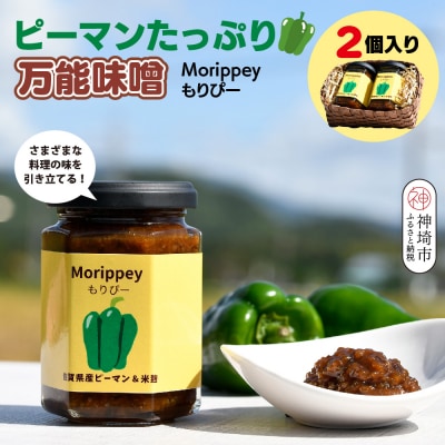 ピーマン味噌 もりぴー【2個セット】【手編みかご入り 】(H100102)