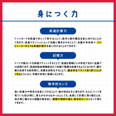 ☆計算能力を高める☆　七田式(しちだ)　ドッツセット