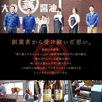 大亀醤油　濃口うす塩醤油　1L×2本(2セット)