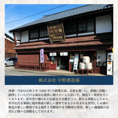 奥越前大野 日本酒 清酒『一乃谷』飲み比べセット「暁、勝鬼」720ml × 2本 【父の日】