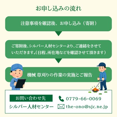 まごころ代行サービス『機械草刈』※11月～2月作業不可 