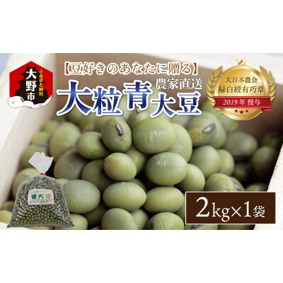 農家直送 豆好きのあなたに贈る農家直送　厳選大粒青大豆2kg