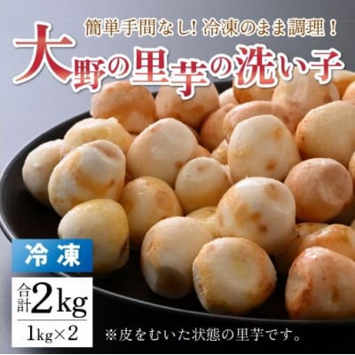 簡単手間なし!冷凍のまま調理!大野の里芋の洗い子 1kg × 2袋 計2kg (冷凍)