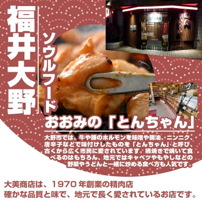 大美のとんちゃん(ミックス)牛ホルモン ミックス 味噌ダレ 1.5kg(500g×3パック)