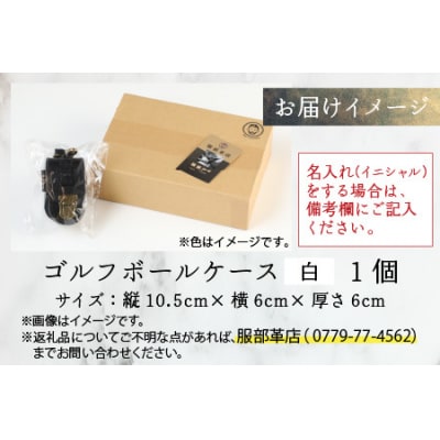 【4色から選べる】ボールが取出しやすい ゴルフボールケース 白
