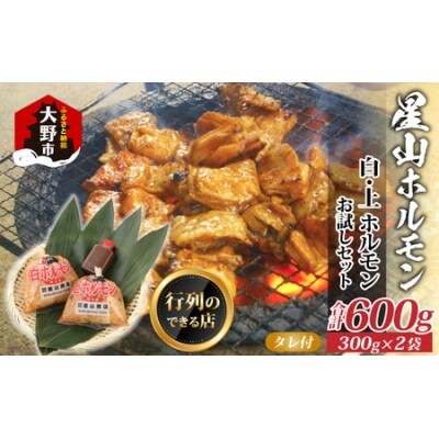 【全国ホルモン大会初代優勝】 星山ホルモン 白 ミックス  600g (各300g・たれ付)