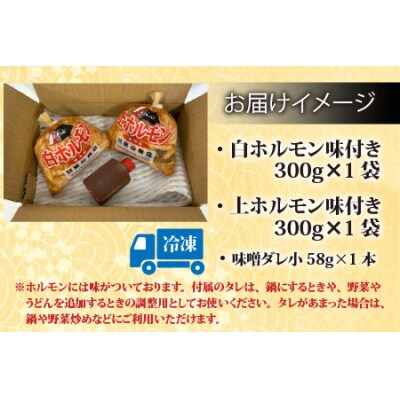 【全国ホルモン大会初代優勝】 星山ホルモン 白 ミックス  600g (各300g・たれ付)