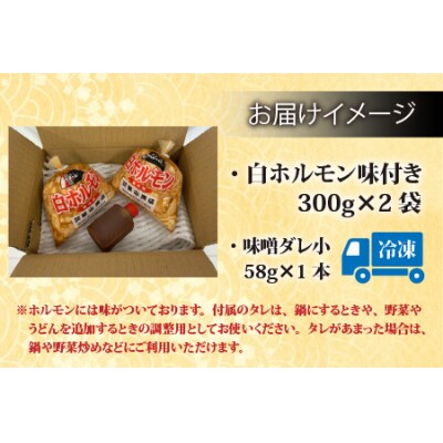 【全国ホルモン大会初代優勝】 星山ホルモン 白 ホルモン 600g  (300g×2袋・たれ付) 
