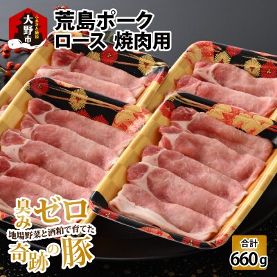 【福井のブランド豚肉】荒島ポーク ロース焼肉用 660g