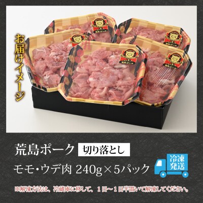 【福井のブランド豚肉】荒島ポーク モモorウデ切り落とし 1.2kg