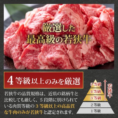 【福井のブランド牛肉】若狭牛切り落とし(モモ・肩・バラ) 450g(225g×2パック)