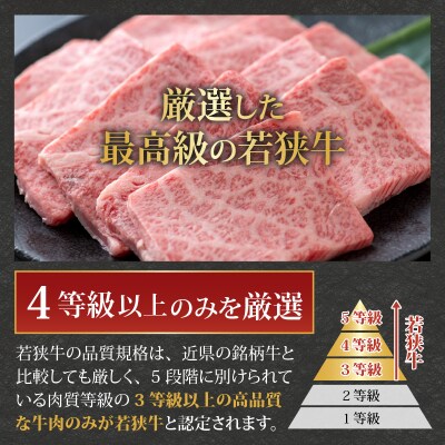 【福井のブランド牛肉】若狭牛 上カルビ 焼肉用 350g×1パック【4等級以上】