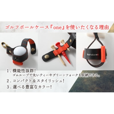 【10色(コンビ)から選べる】ゴルフボールケース”one”【ホワイトベース・グリーン】