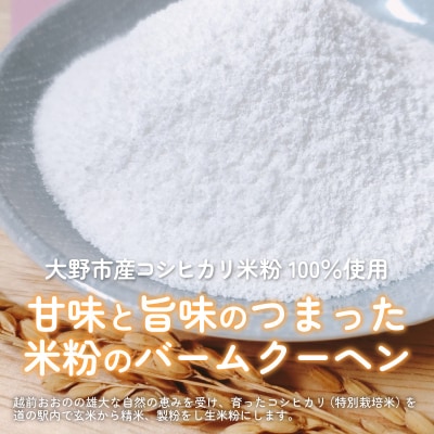 【大野産コシヒカリ生米粉100%使用】バームクーヘン プレーンМ ソフトタイプ 