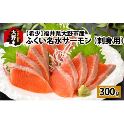 【希少】福井県大野市産 ふくい名水サーモン 300g(刺身用)真空冷凍 (皮なし・骨取り)