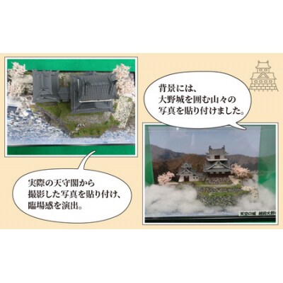 天空の城 越前大野城 ジオラマ 春バージョン(2024ver.)
