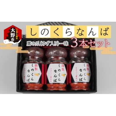 【道の駅人気商品】しのくらなんば3本セット