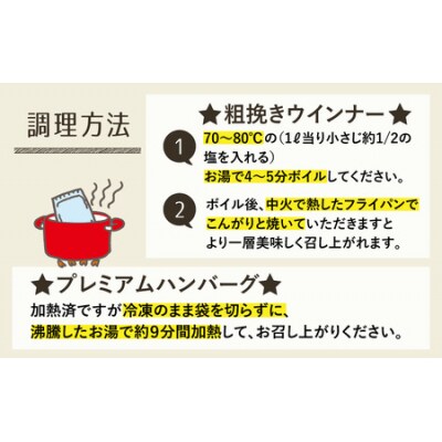 ブランド豚 荒島ポークのウインナー・ハンバーグ詰め合わせ