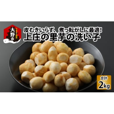 皮むきいらず、煮っ転がしにおすすめ!上庄の里芋の洗い子【冷凍】500g × 4 計2kg