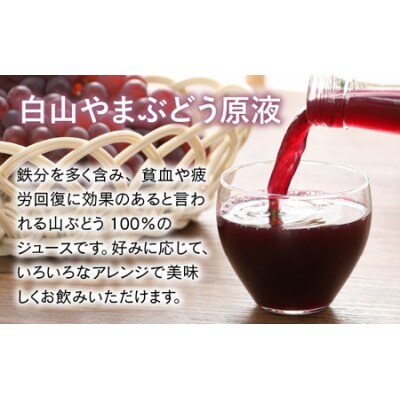 【白山ワイナリー】白山やまぶどう原液&ジュースセット