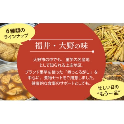 【福井・大野の味】福井・大野の味 じっくり煮物Aセット6種類(計7袋入)