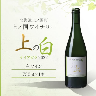 北海道産 上ノ国ワイナリー 白ワイン「上の白 ナイアガラ 2022」 750ml×1本