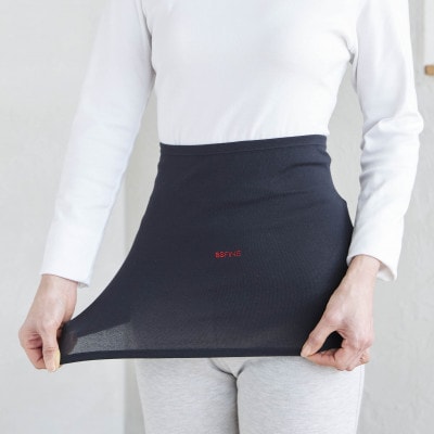 着る岩盤浴BSファイン　ウエストウォーマー【Sサイズ/ブラック】