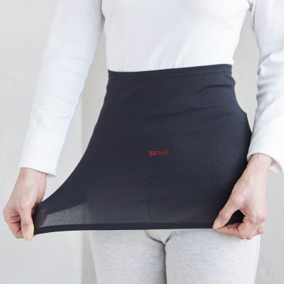 着る岩盤浴BSファイン　ウエストウォーマー【Lサイズ/ブラック】