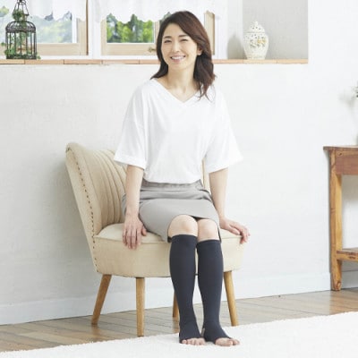 着る岩盤浴BSファイン　足首付きレッグウォーマー【LLサイズ/グレー】