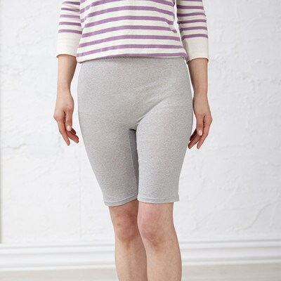 着る岩盤浴BSファイン　スタンダード5分丈スパッツ【Mサイズ/グレー】
