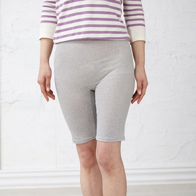 着る岩盤浴BSファイン　スタンダード5分丈スパッツ【LLサイズ/グレー】