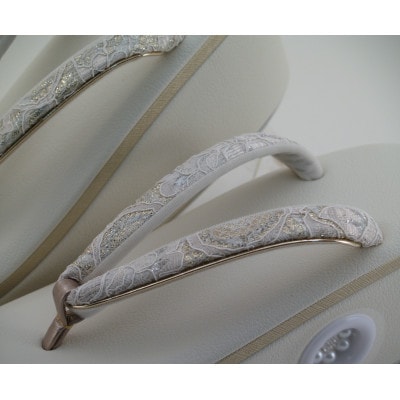 振袖用草履・バッグセット【ゴールド】Lサイズ