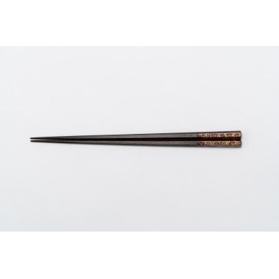漆天目蒔絵　御箸「光彩」(こうさい)朱系統22.5cm六角形×1膳