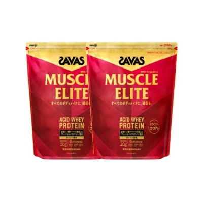 明治 ザバス マッスルエリート ココア味【2100g 2袋】 SAVAS プロテイン