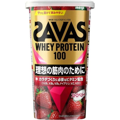 明治 ザバス ホエイプロテイン100 ストロベリー【280g 3個】 SAVAS プロテイン