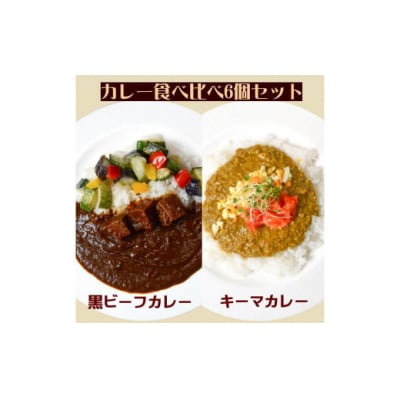 カレー食べ比べセット (黒ビーフカレー 3個・キーマカレー 3個)
