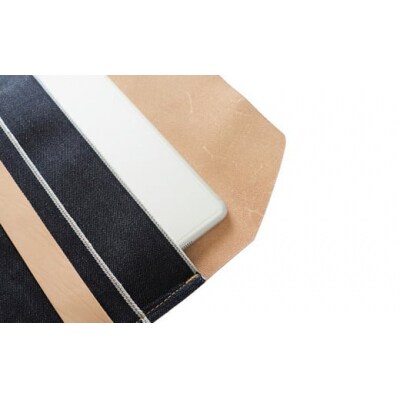 【刻印なし】児島デニム×本革 PCスリーブ ( 13inchノートPC 対応 )