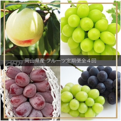 【発送月固定定期便】岡山県産  フルーツ定期便全4回