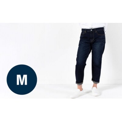 【Mサイズ/ダークブルー】甘織デニムボーイフレンドアンクル丈パンツ 73388 
