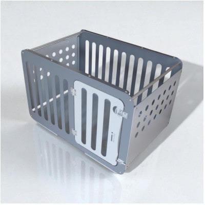 アルミ製犬用ケージ 高級ペットサークル「i100」基本セット【ダークグレー×ライトグレー】