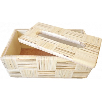 【さとふる限定】ティッシュボックス&スマホスタンド(格子模様)