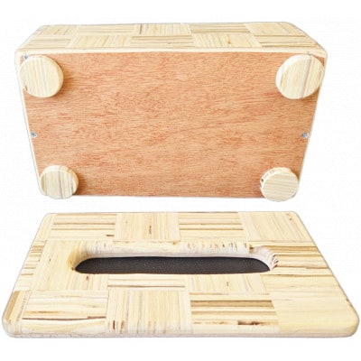 【さとふる限定】ティッシュボックス&スマホスタンド(格子模様)