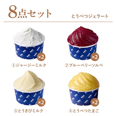 とうべつジェラート8点セット